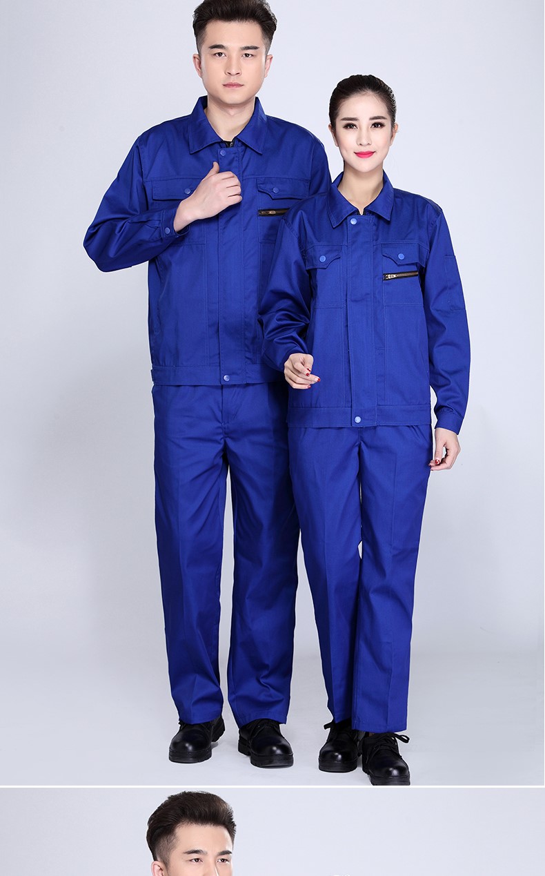 春秋長(cháng)袖防靜電工作服套裝男耐磨電工勞保服電子廠(chǎng)工廠(chǎng)車(chē)間加油站(圖12)