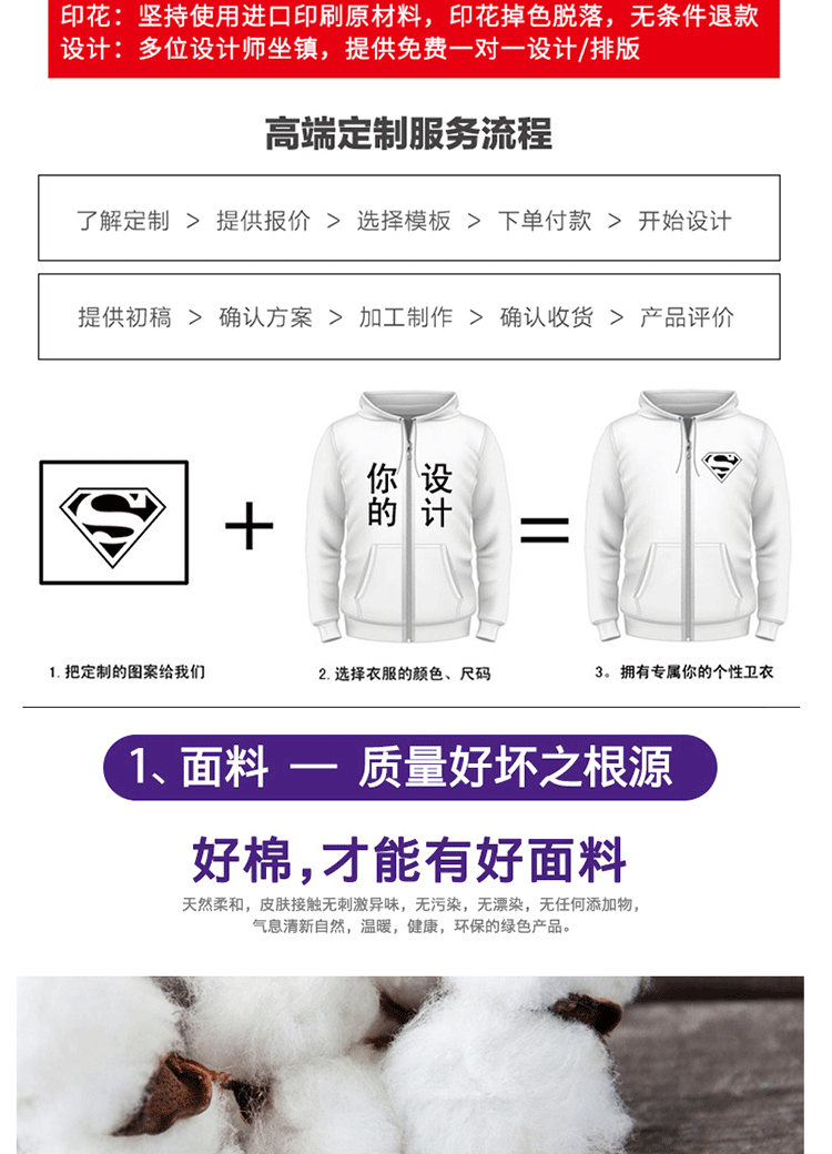 衛衣定制移動(dòng)5g工作服電信寬帶捷信華為工裝連帽拉鏈外套班服印lo(圖3)