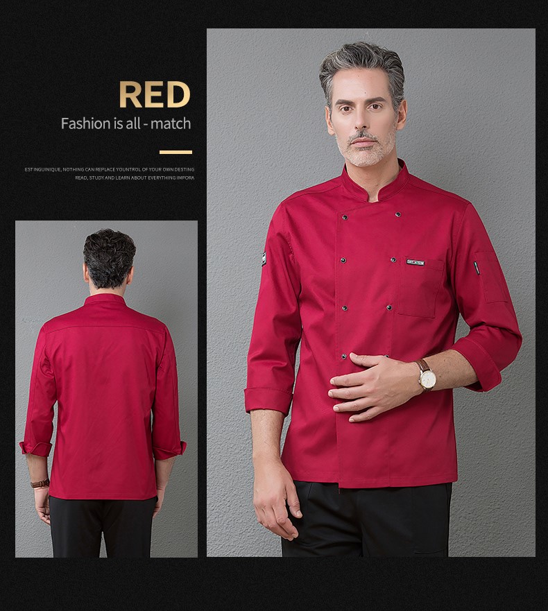 廚師工作服男長(cháng)袖定制logo印字秋冬廚師服加肥加大xxxxxl超大大碼(圖23)