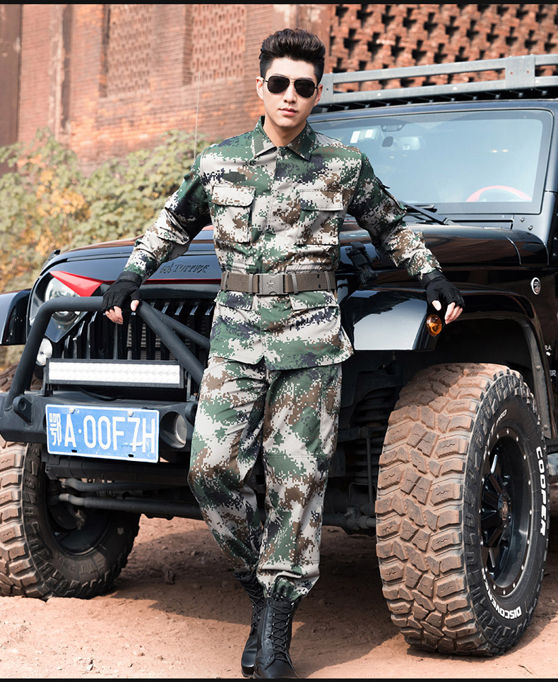 迷彩服套裝男作訓服特種兵制服叢林荒漠迷彩軍訓服冬季訓練服軍裝(圖16)