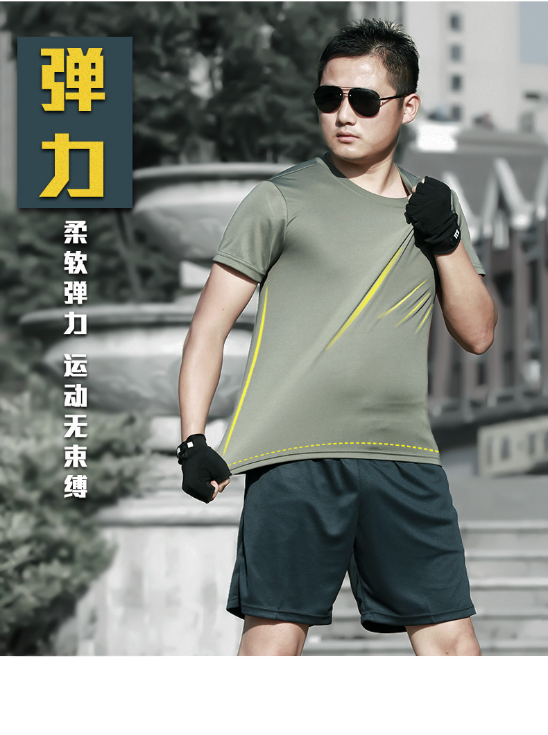 正品體能訓練服套裝男夏季軍迷特種兵t恤短袖短褲軍訓服作訓服女(圖7)