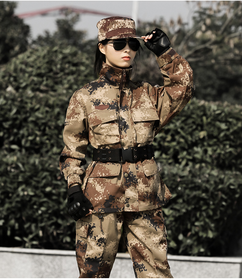 荒漠迷彩服套裝男正品軍工防靜電特種兵火箭軍軍裝叢林作訓服冬季(圖19)