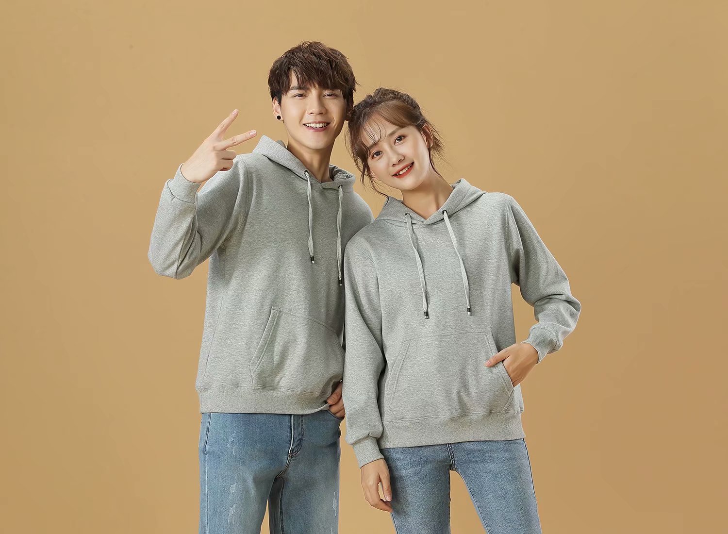 衛衣定制印字logo班服同學(xué)聚會(huì )團體工作服連帽拉鏈外套加絨刺繡(圖29)