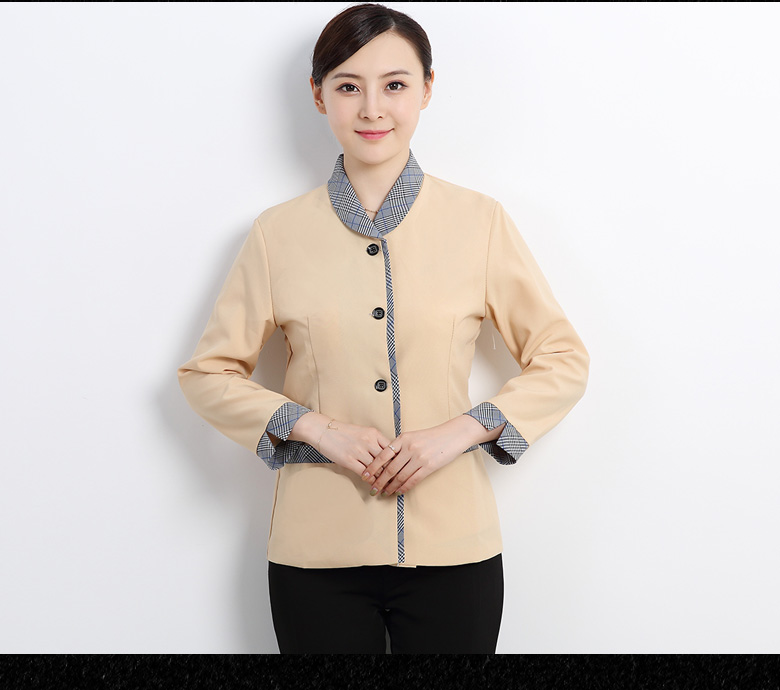 保潔服長(cháng)袖秋冬裝套裝女物業(yè)酒店家政阿姨服裝客房清潔工作服定制(圖11)