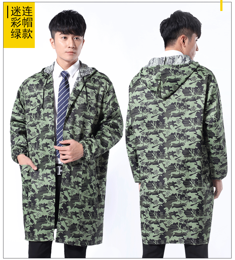 定制綠色褂工作服男長(cháng)款上衣印字logo倉庫搬運工裝罩衣勞保服耐磨(圖5)