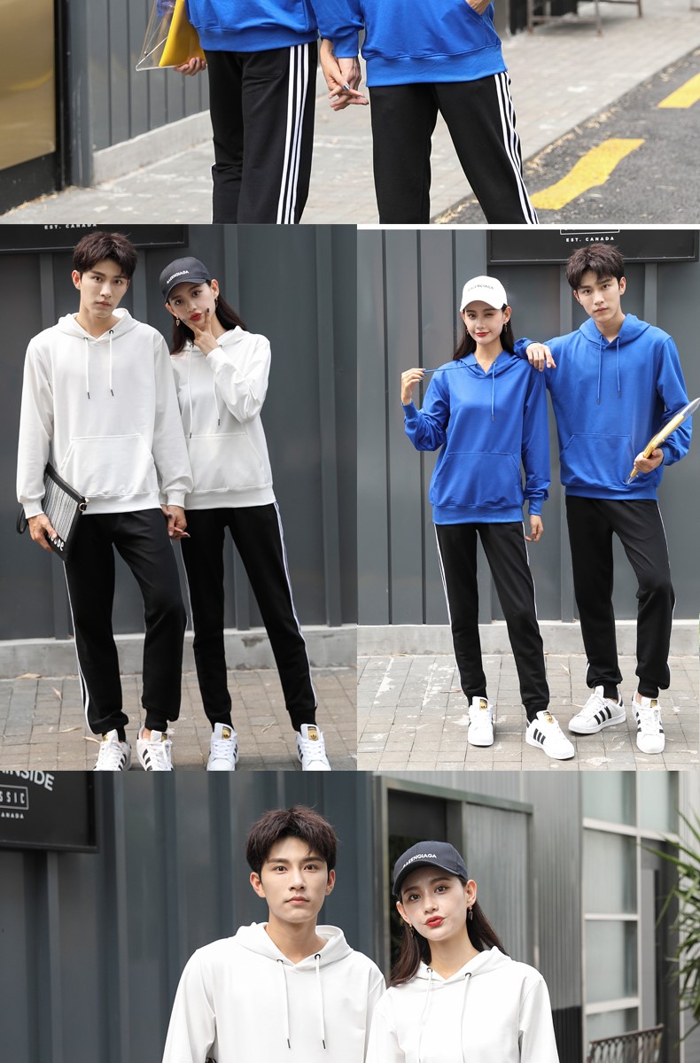 加絨帶帽衛衣女工作服秋冬裝定制班服團體活動(dòng)衫男服務(wù)員印字diy(圖9)