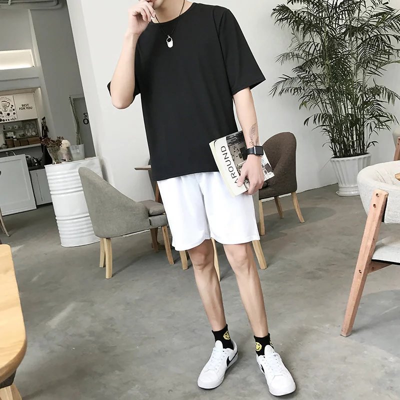 韓版學(xué)生班服定制短袖t恤印圖五5分中袖寬松純棉圓領(lǐng)畢業(yè)聚會(huì )服(圖5)
