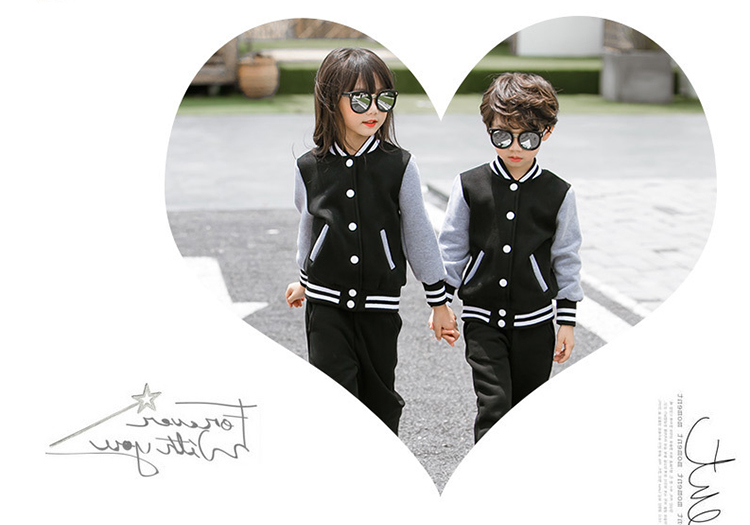 定制幼兒園親子裝2019冬季園服棒球服班服一家三口秋裝團體服套裝(圖13)