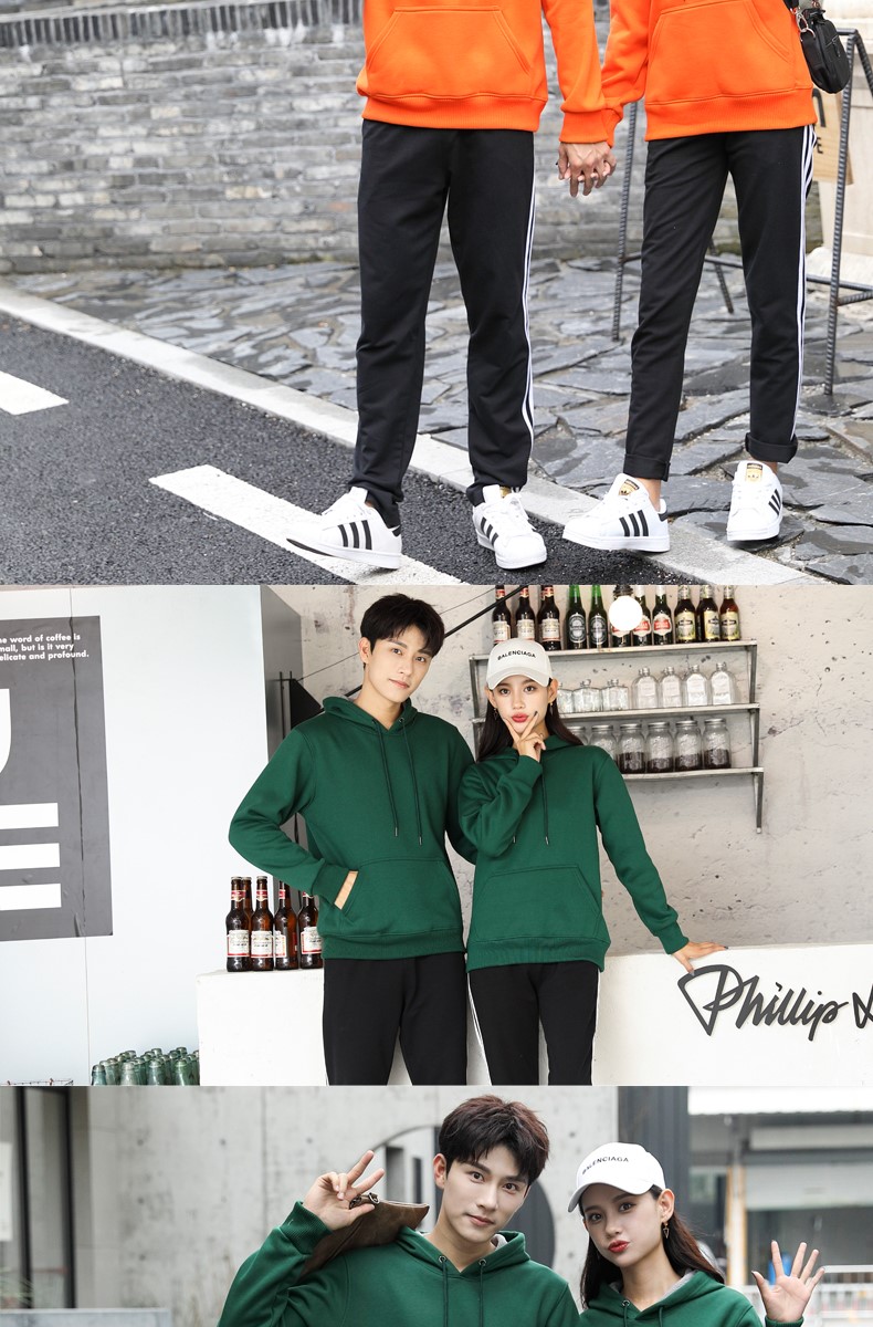 加絨帶帽衛衣女工作服秋冬裝定制班服團體活動(dòng)衫男服務(wù)員印字diy(圖30)