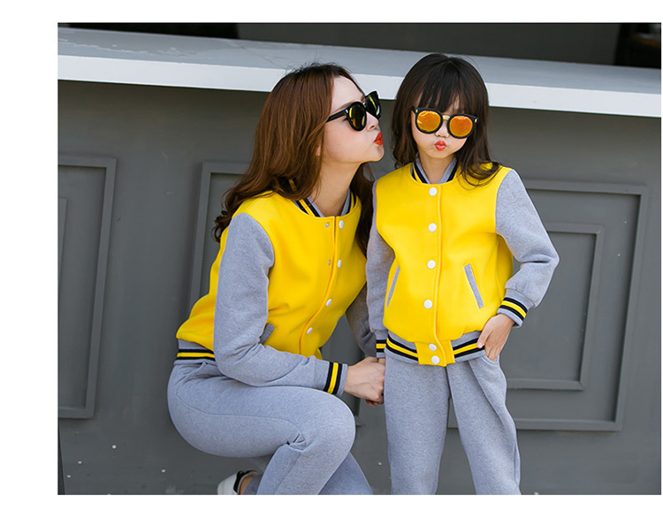 定制幼兒園親子裝2019冬季園服棒球服班服一家三口秋裝團體服套裝(圖17)