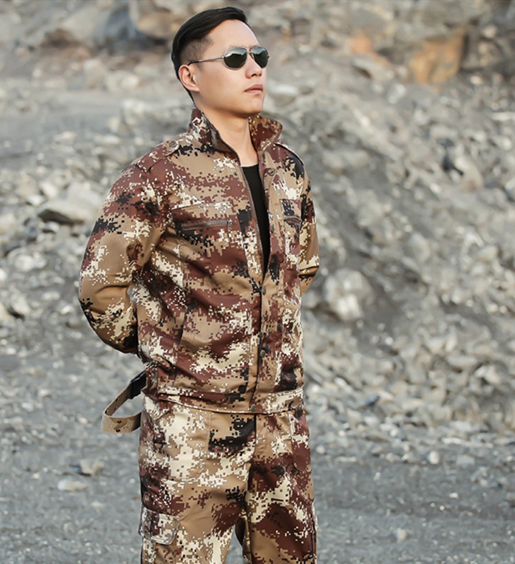 秋冬季荒漠迷彩服套裝男女軍裝特種兵作訓服軍訓服cs野戰服工作服(圖11)