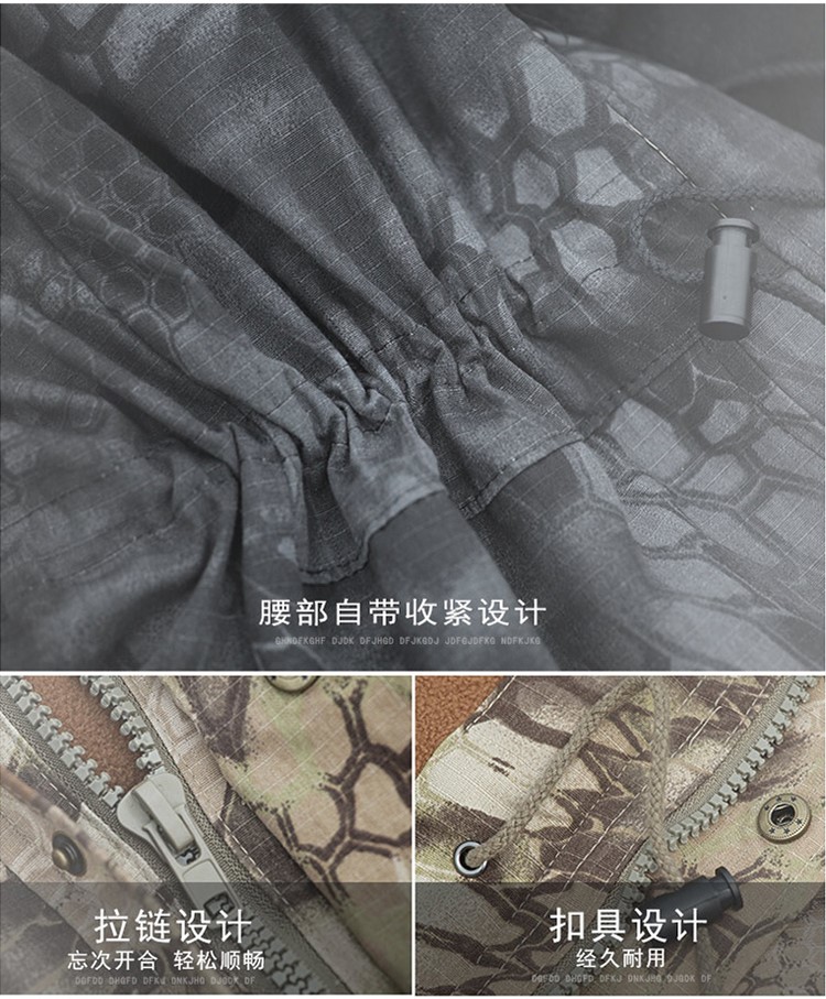 冬季荒漠蟒紋迷彩服軍裝套裝男戶(hù)外特種兵作訓服加絨防風(fēng)戰術(shù)外套(圖23)