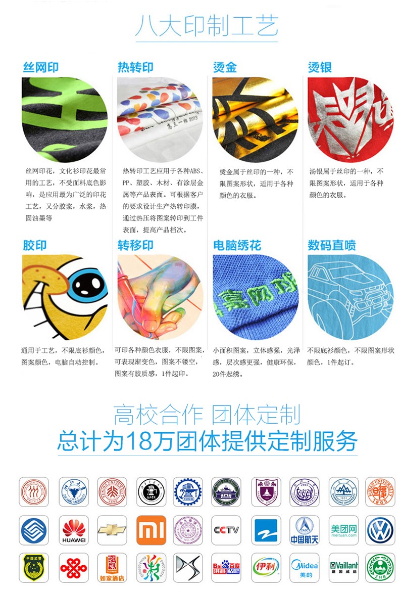 定制t恤班服文化衫廣告衫短袖印字logo定做diy工作服同學(xué)聚會(huì )衣服(圖18)