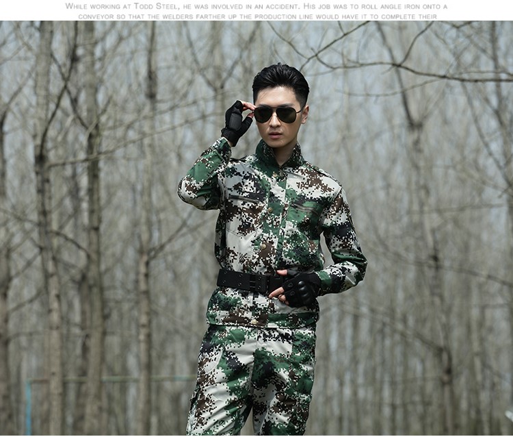 荒漠叢林迷彩服套裝男特種兵學(xué)生薄款耐磨軍訓服軍裝女勞保工作服(圖8)