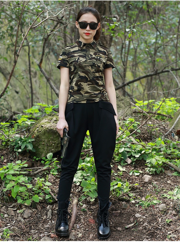 夏季新款水兵舞服裝男步套裝戶(hù)外野戰叢林迷彩服短袖長(cháng)褲套裝(圖8)
