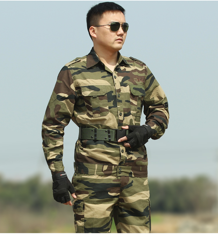 軍裝男套裝特種兵春秋軍工正品純棉迷彩作戰服耐磨長(cháng)袖工作服軍服(圖11)