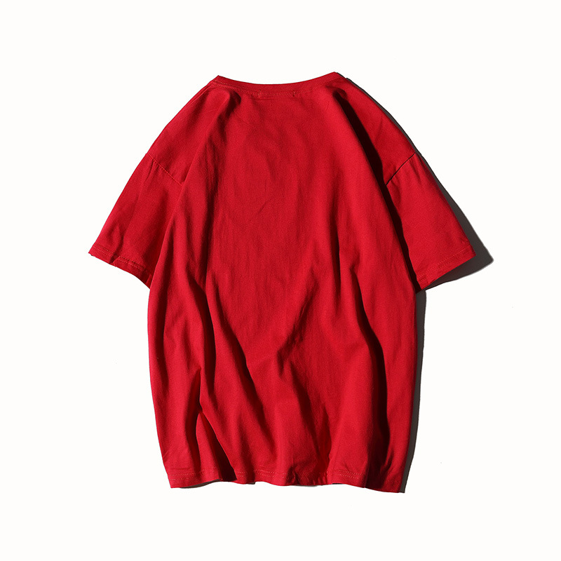 中袖純棉短袖t恤定制半袖工作服定做班服diy工作服五分袖落肩印字(圖16)