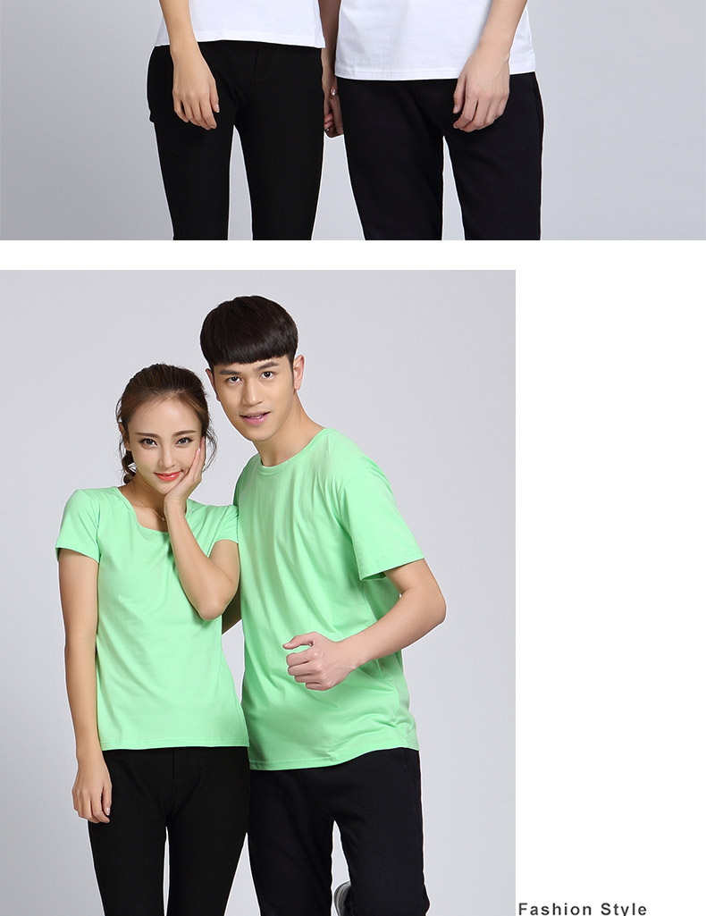 短袖t恤純棉班服演出活動(dòng)廣告衫夏季男女團體工作服定制(圖15)