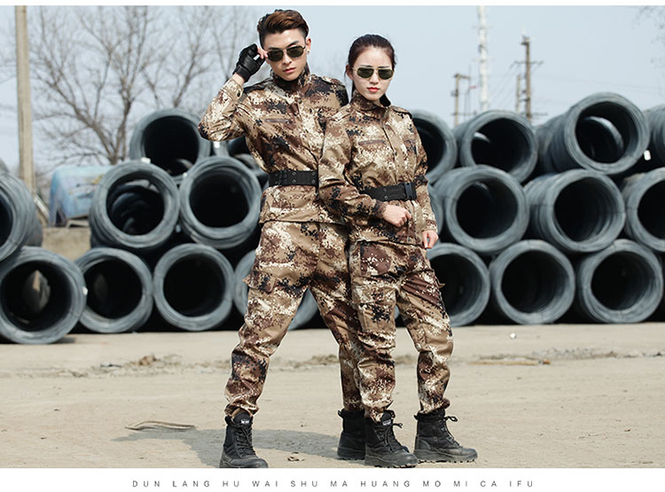 荒漠迷彩服套裝女軍裝工作服耐磨特種兵男士作訓服學(xué)生軍訓迷彩服(圖9)