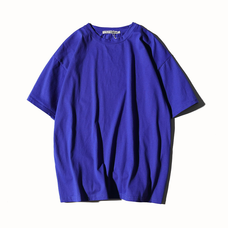 中袖純棉短袖t恤定制半袖工作服定做班服diy工作服五分袖落肩印字(圖14)
