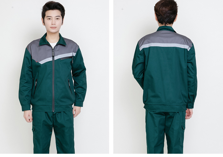 春秋長(cháng)袖工作服套裝男女反光條純棉防燙耐磨勞保服冬防靜電工作服(圖20)