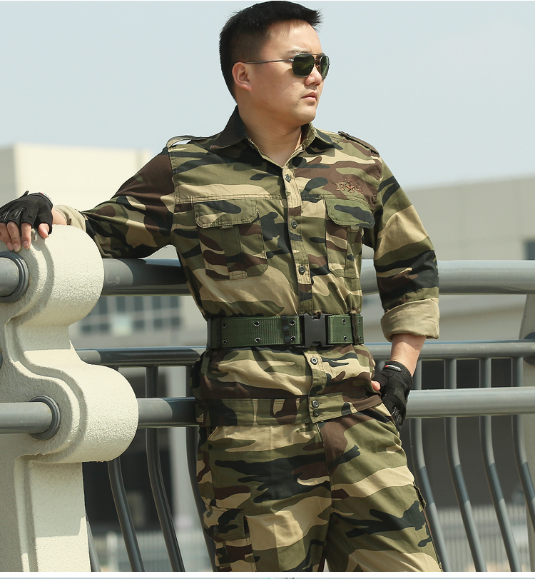 軍裝男套裝特種兵春秋軍工正品純棉迷彩作戰服耐磨長(cháng)袖工作服軍服(圖12)