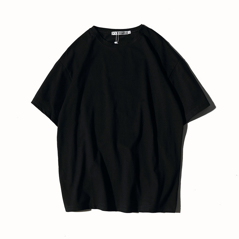 中袖純棉短袖t恤定制半袖工作服定做班服diy工作服五分袖落肩印字(圖7)