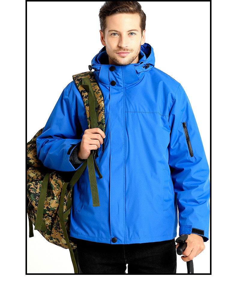 戶(hù)外旅游沖鋒衣定制工作服防風(fēng)防雨加絨登山服外套定做刺繡印logo(圖10)