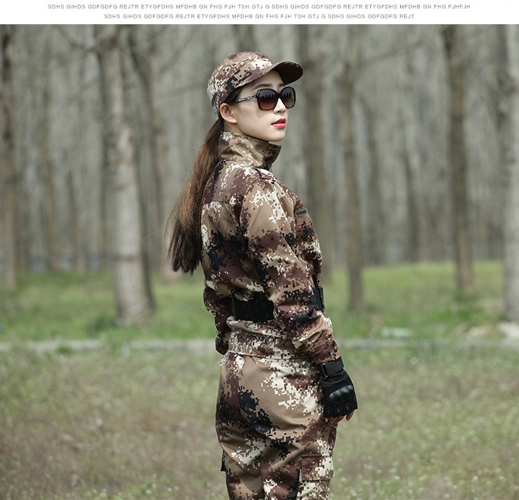 荒漠迷彩服套裝男特種兵軍裝戶(hù)外作訓服學(xué)生軍訓服耐磨勞保服(圖11)
