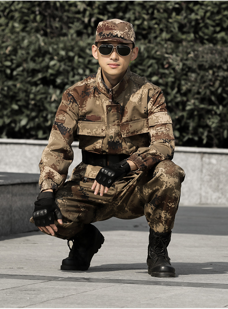荒漠迷彩服套裝男正品軍工防靜電特種兵火箭軍軍裝叢林作訓服冬季(圖17)