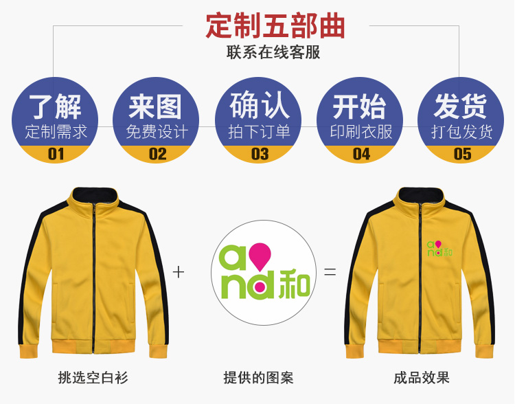 秋冬新款大中電器長(cháng)袖工裝永樂(lè )工作服衛衣定制拉鏈外套印字印logo(圖20)