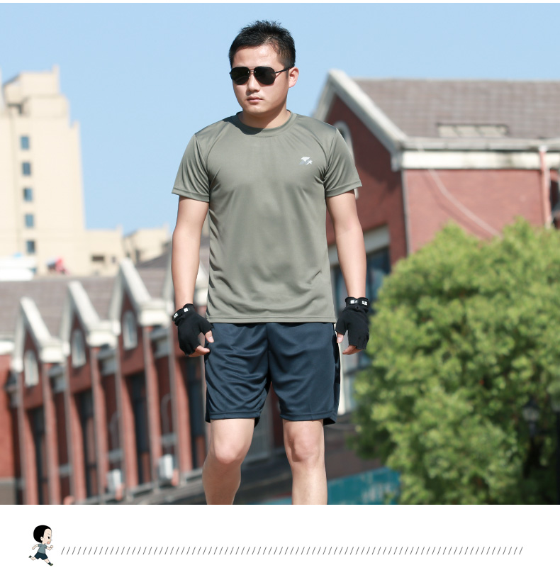 正品體能訓練服套裝男夏季軍迷特種兵t恤短袖短褲軍訓服作訓服女(圖15)