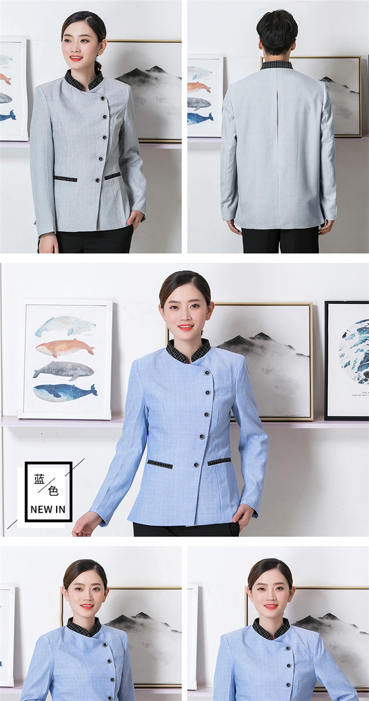 定制新款高端小區物業(yè)管理公司洋氣保潔人員工作服酒店賓館制服女(圖8)