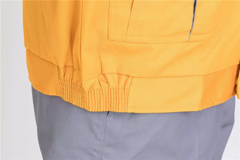 長(cháng)袖拼色工作服套裝男定制印字救援服勞保上衣汽修服工地車(chē)間(圖16)
