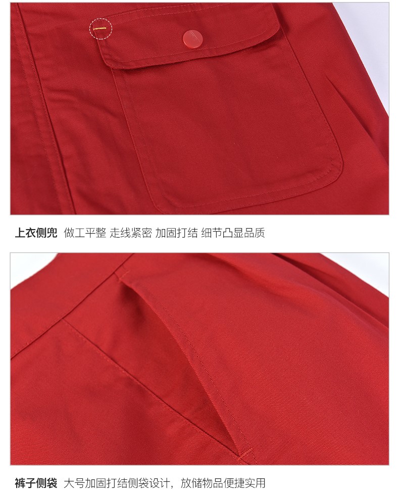 春秋加厚防靜電反光條工作服套裝男工廠(chǎng)車(chē)間電工多口袋勞保服定制(圖14)