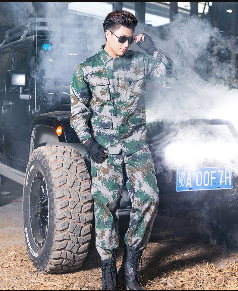 迷彩服套裝男作訓服特種兵制服叢林荒漠迷彩軍訓服冬季訓練服軍裝(圖17)