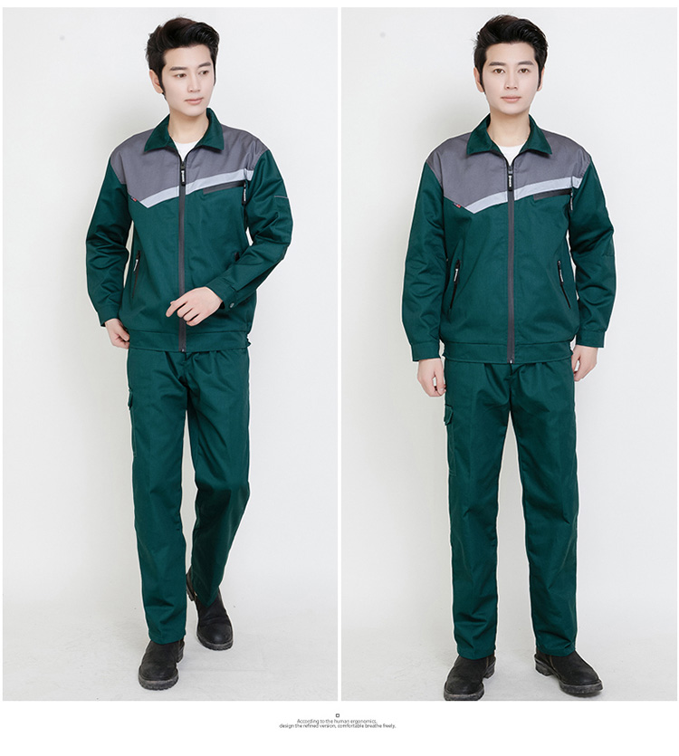 長(cháng)袖勞保工裝工作服套裝 拼肩長(cháng)袖(圖16)