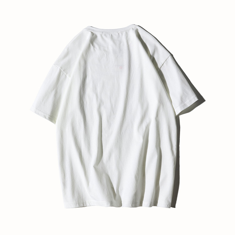 中袖純棉短袖t恤定制半袖工作服定做班服diy工作服五分袖落肩印字(圖12)