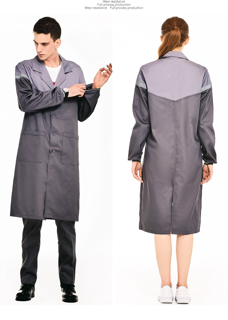 藍大褂工作服長(cháng)大褂男秋冬耐磨防塵搬運服迷彩罩衣長(cháng)款加絨勞保服(圖13)