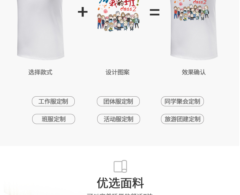 定制t恤工作班服文化衫定做diy印字logo短袖衣服同學(xué)聚會(huì )體恤來(lái)圖(圖8)