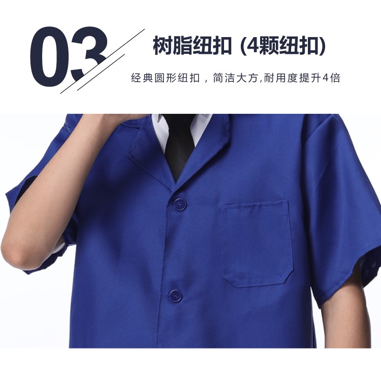 藍大褂工作服男女勞保服罩衣倉庫搬運工服長(cháng)袖耐磨防塵長(cháng)款長(cháng)大褂(圖7)