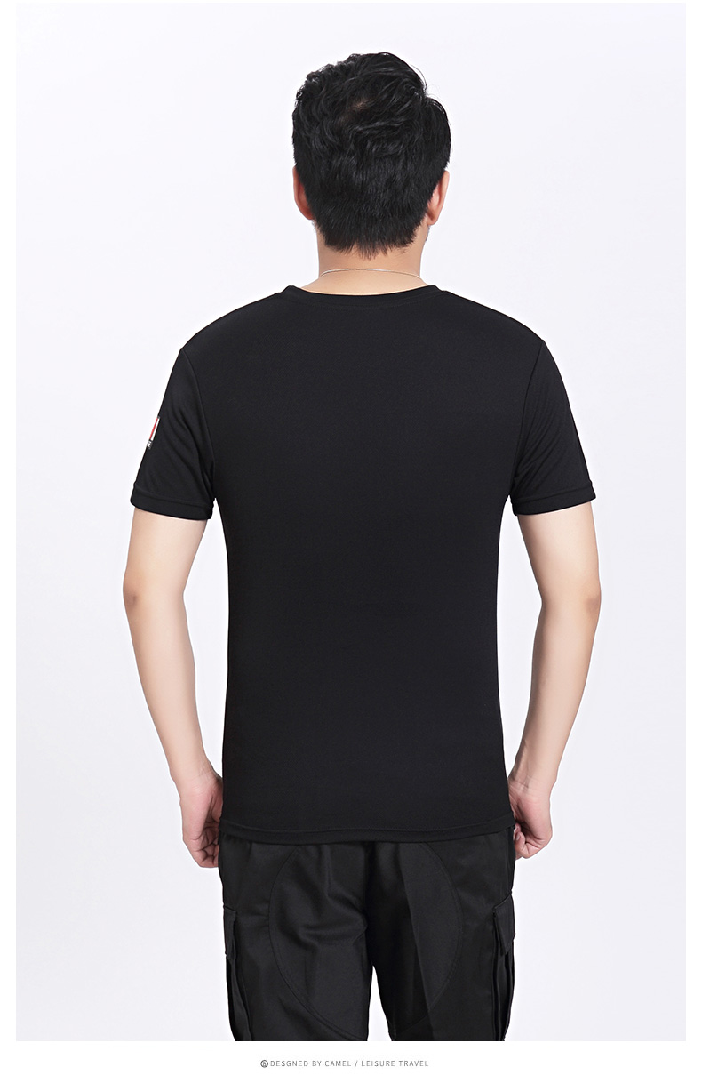 保安服短袖T恤黑色作訓服夏季工作服上衣定制(圖4)