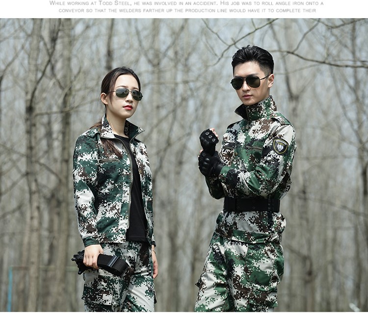 荒漠叢林迷彩服套裝男特種兵學(xué)生薄款耐磨軍訓服軍裝女勞保工作服(圖9)