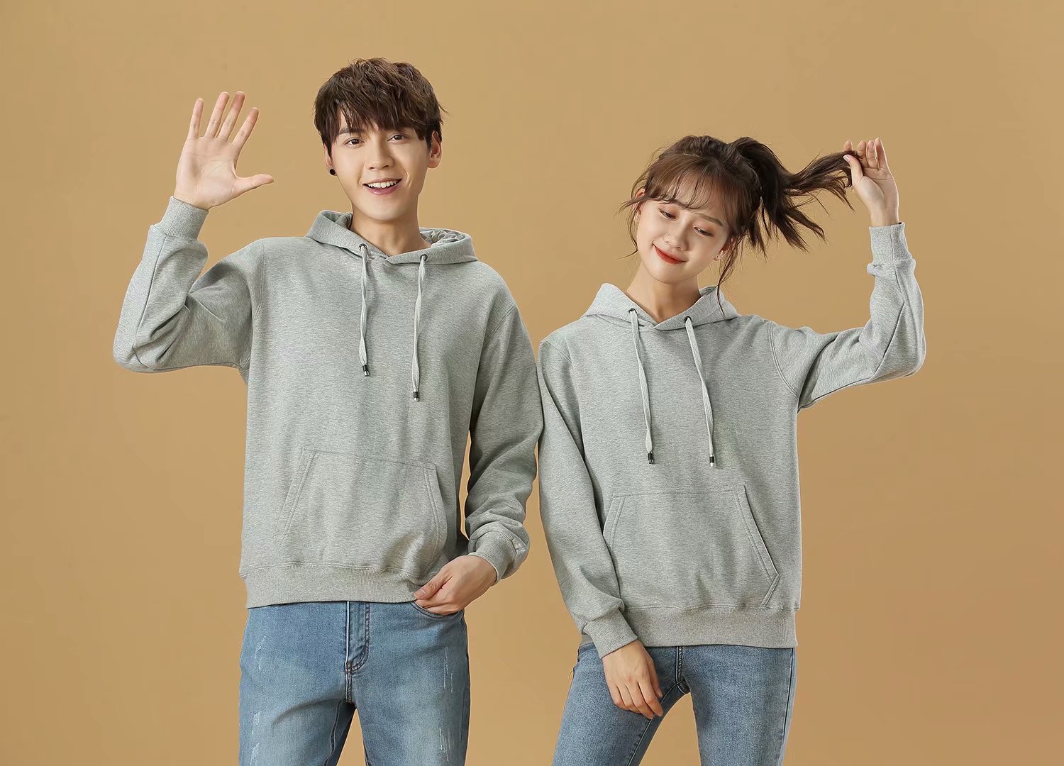 衛衣定制印字logo班服同學(xué)聚會(huì )團體工作服連帽拉鏈外套加絨刺繡(圖11)