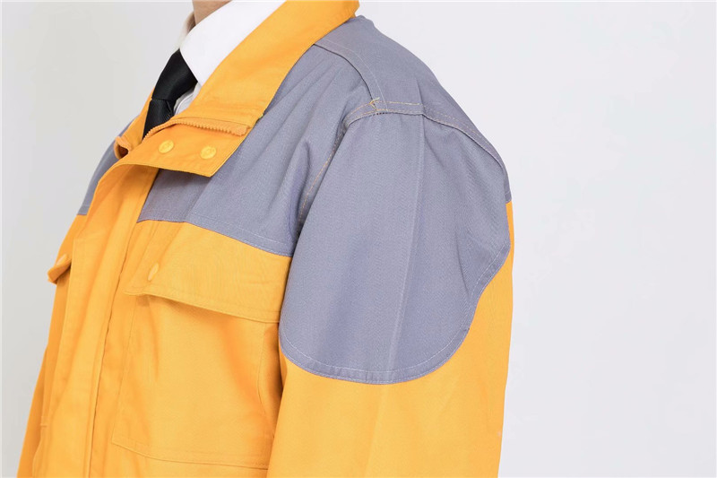 長(cháng)袖拼色工作服套裝男定制印字救援服勞保上衣汽修服工地車(chē)間(圖19)