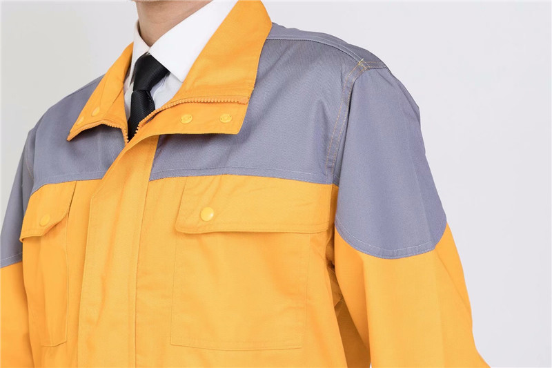 長(cháng)袖拼色工作服套裝男定制印字救援服勞保上衣汽修服工地車(chē)間(圖20)