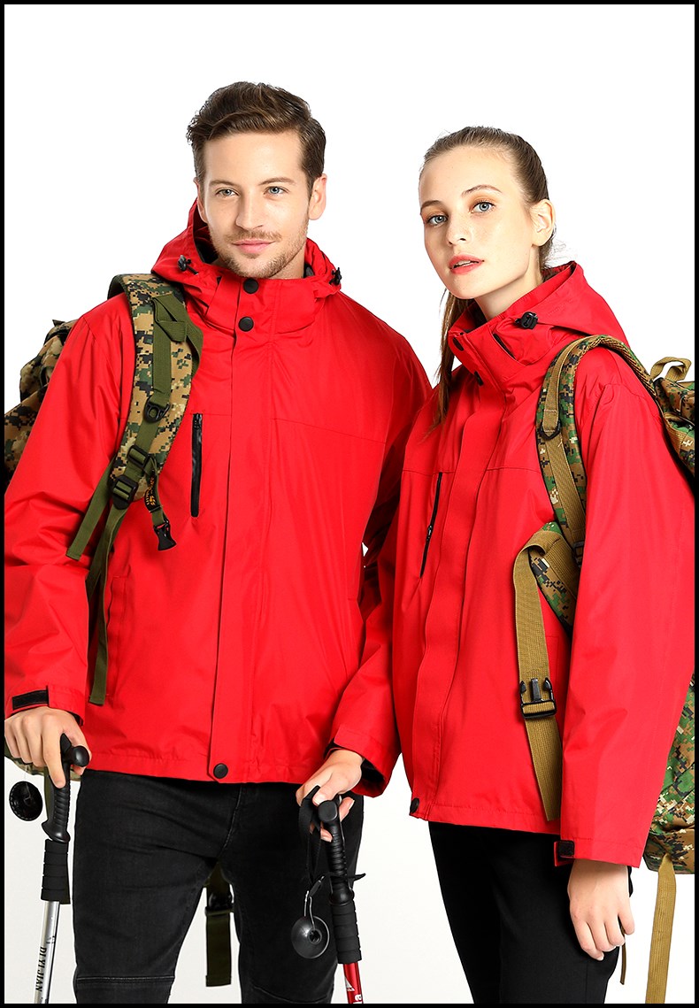 戶(hù)外旅游沖鋒衣定制工作服防風(fēng)防雨加絨登山服外套定做刺繡印logo(圖11)