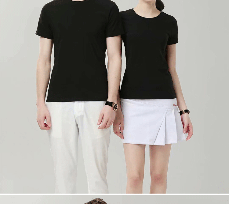 純棉圓領(lǐng)短袖廣告衫T恤diy工作服定制團體服印logo班服文化衫定制(圖29)