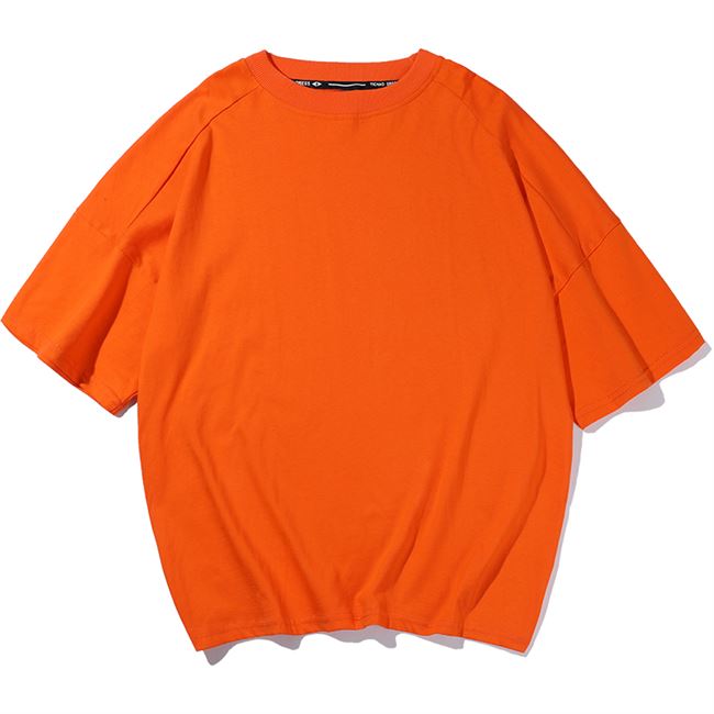 寬松t恤純棉定制圓領(lǐng)情侶裝中袖班服文化衫印logo五分袖工作服(圖12)