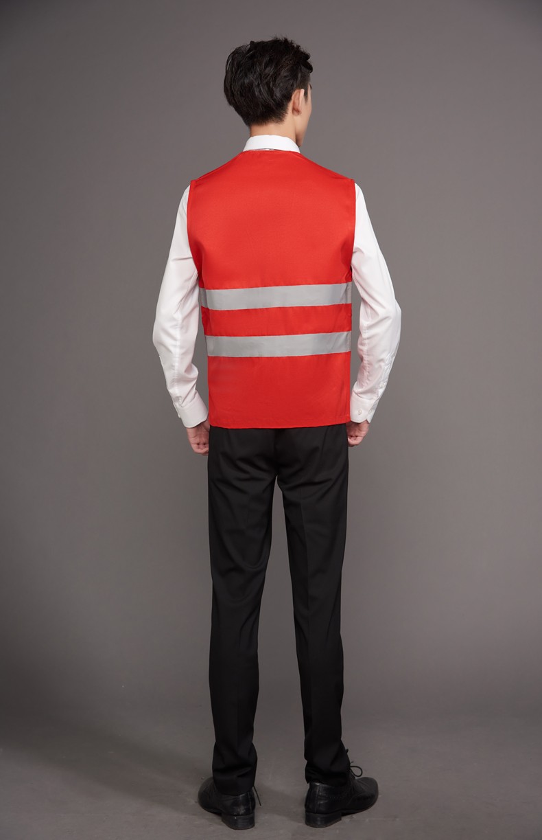工作服馬甲定制印LOGO建筑工程施工反光條安全背心外賣(mài)送餐員制服(圖21)